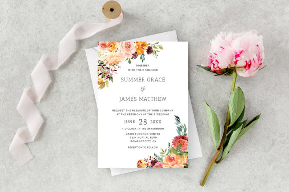 Download Romantic Floral Earthy Wedding Template - Premium Bundle