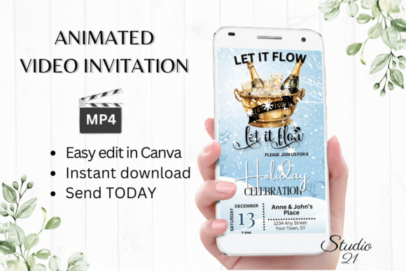 Download Animated Christmas Holiday Invitation - Holiday invitation Collection