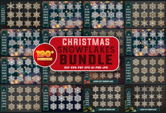 Download Christmas Ornaments Snowflake Bundles 02 - Premium Resources